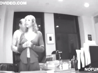 Breasty Blonde Hottie Jill M. Simon Receives Fucked From Behind In an Office
